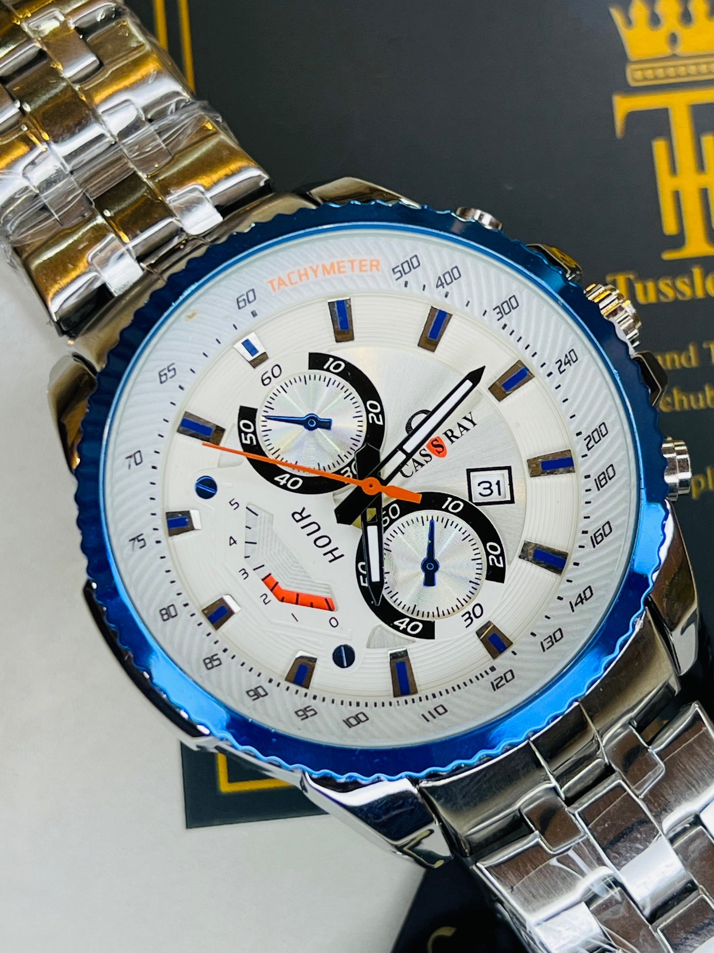 Silver Blue Cassray Watch