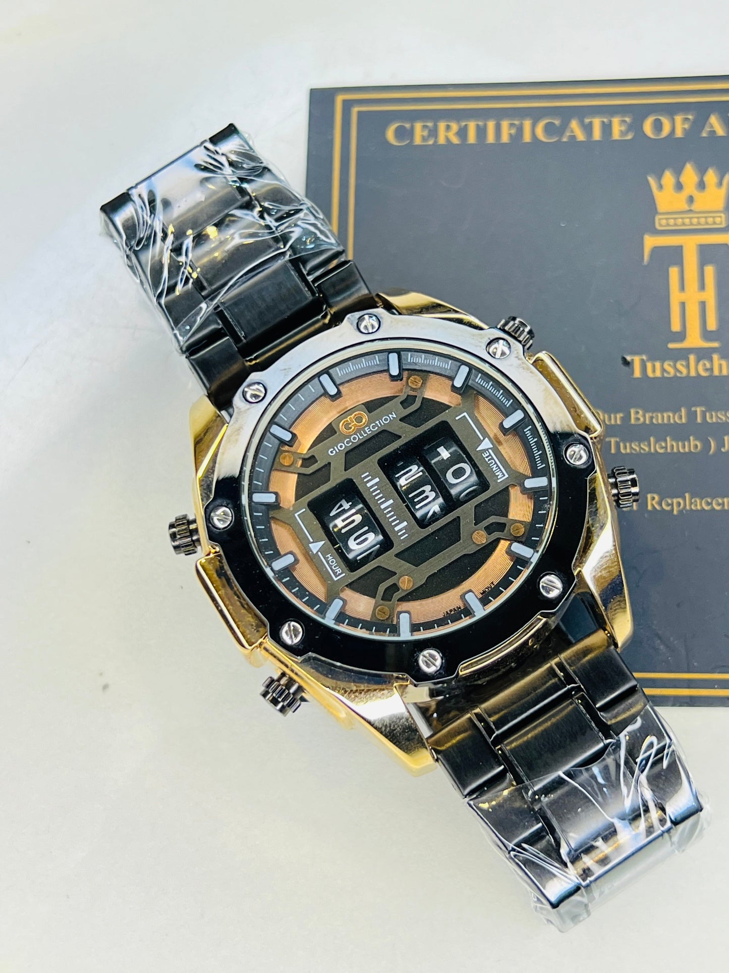 Black Copper Counter Spinning Watch
