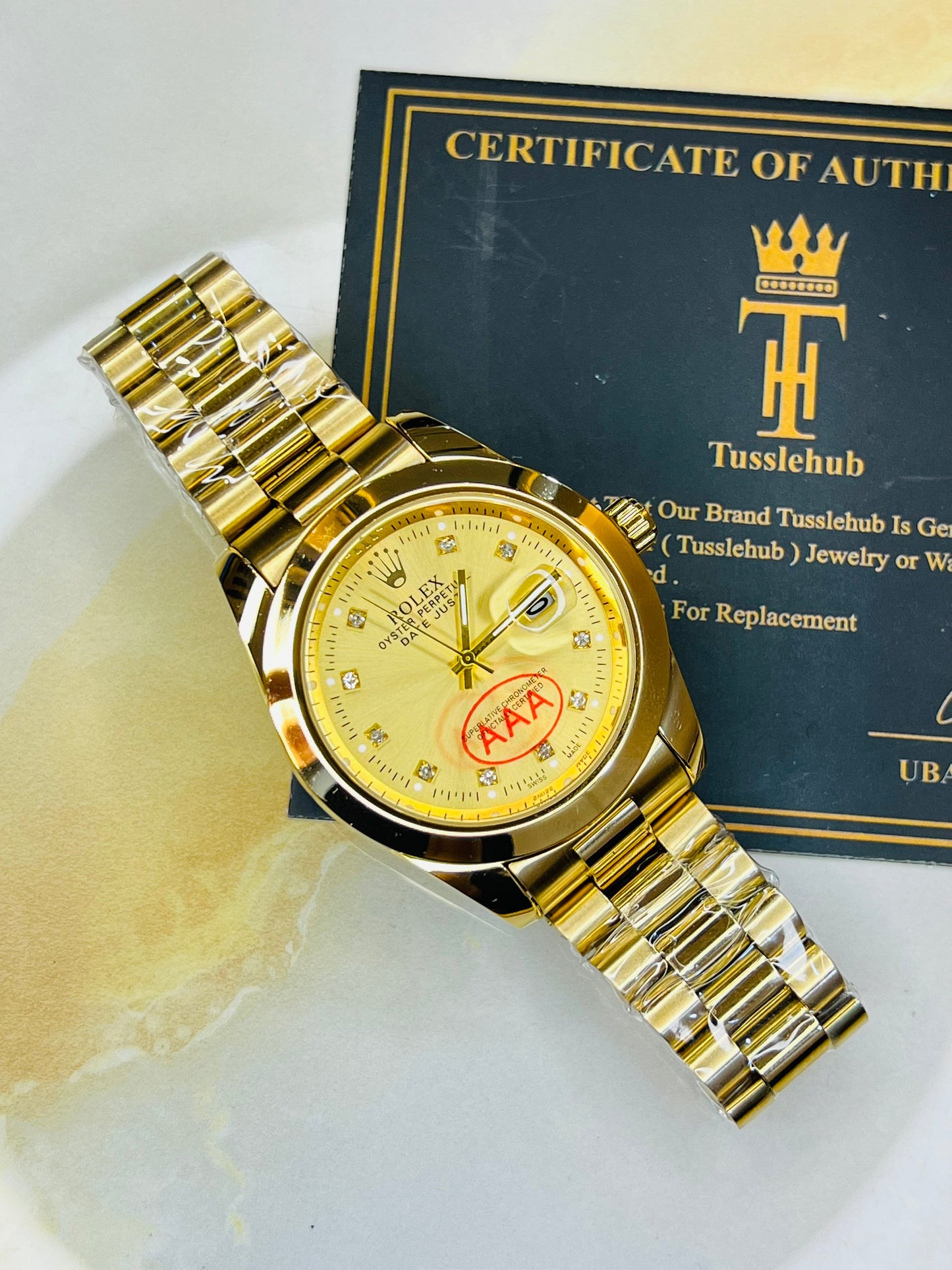 All Gold Plain Bezel Date Just Watch