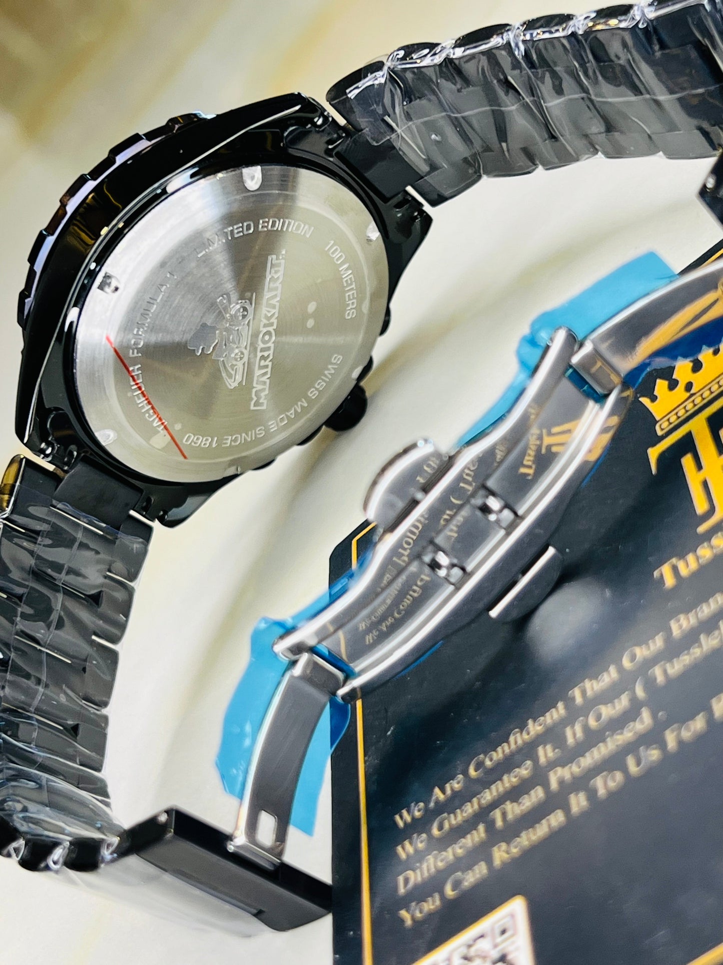 Tag Heur Black Yellow Chronograph Watch
