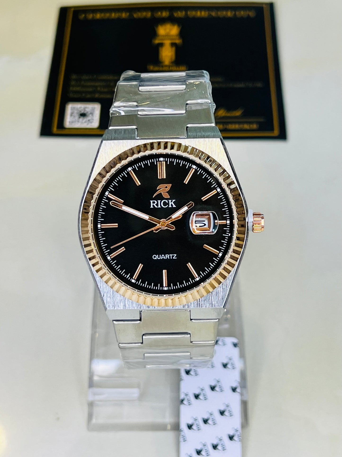 Rick PRX Copper Fluted Silver Black Plain Dial Watch