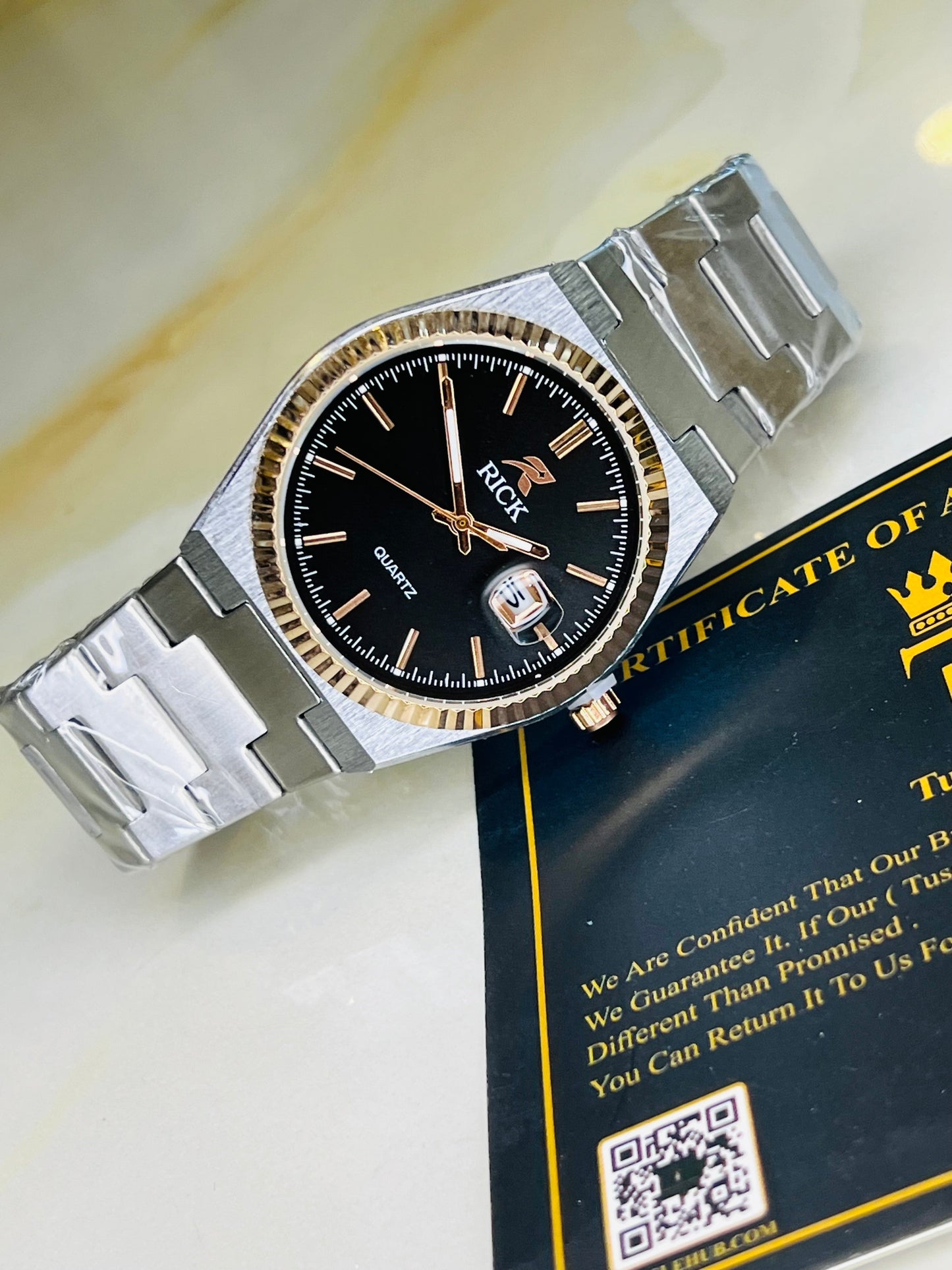Rick PRX Copper Fluted Silver Black Plain Dial Watch