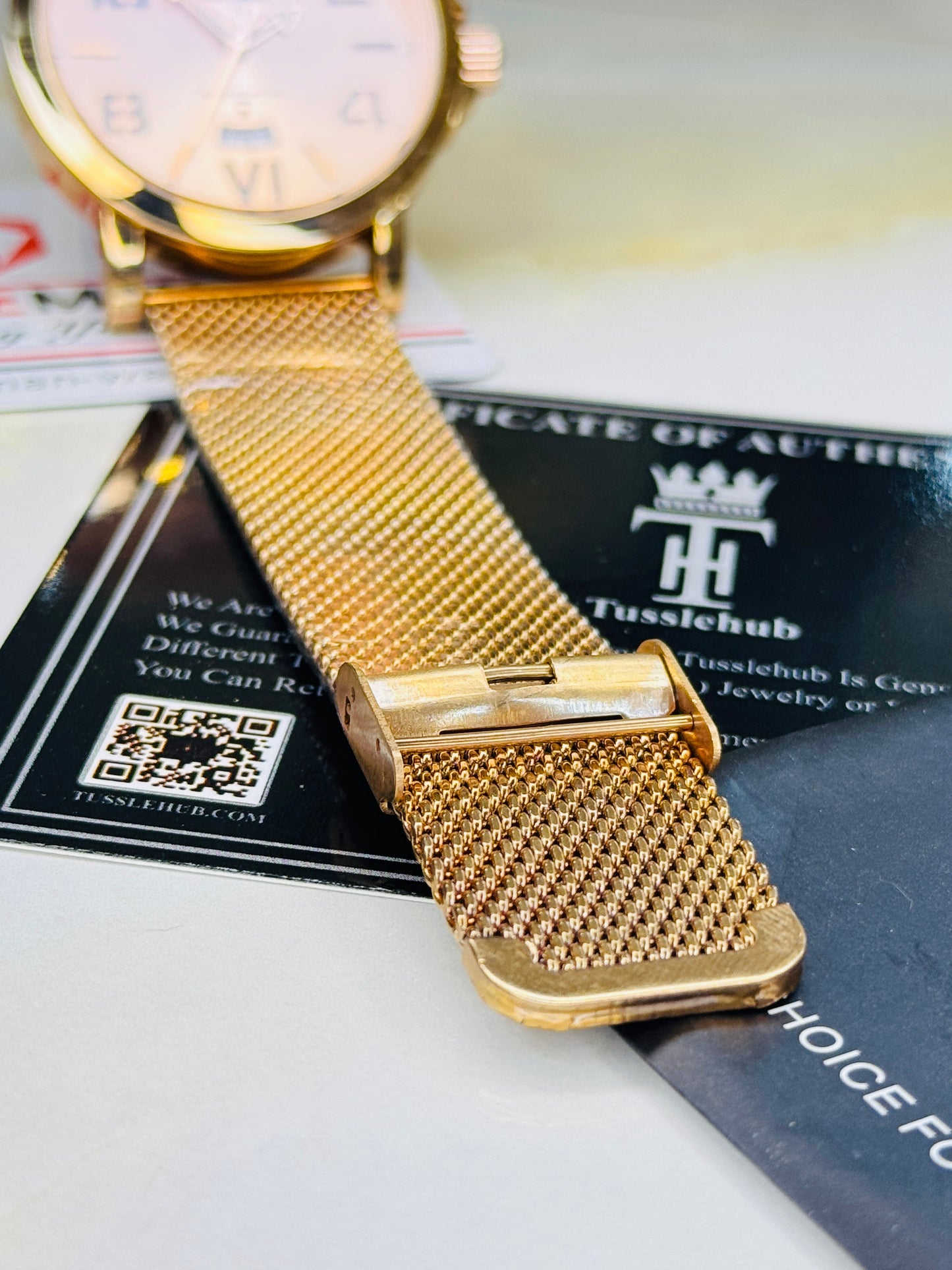 Kademan Rose Gold  Mesh Premium Watch