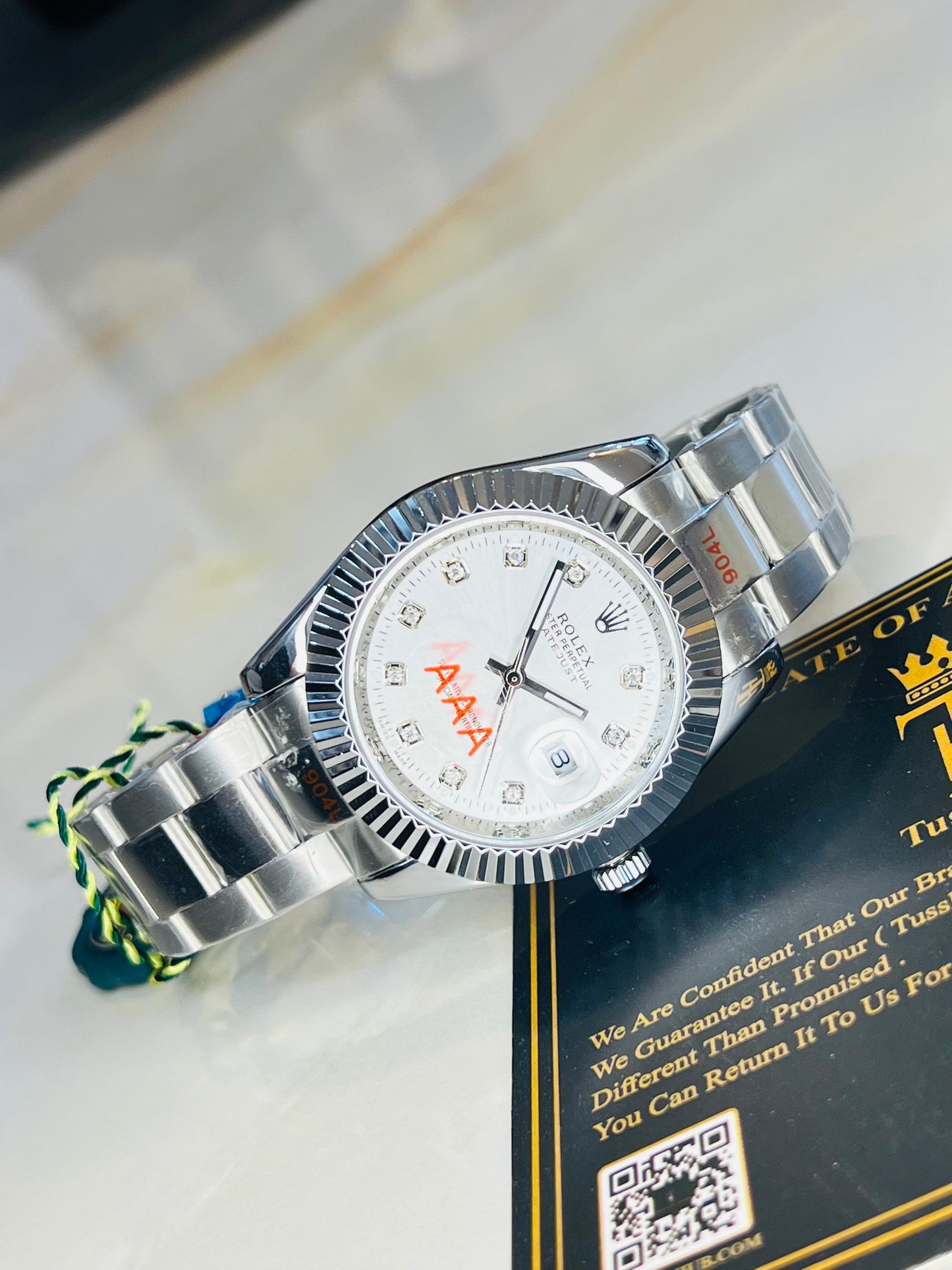 Date Just Silver White Dial Oyster Bracelet Master Clone Watch