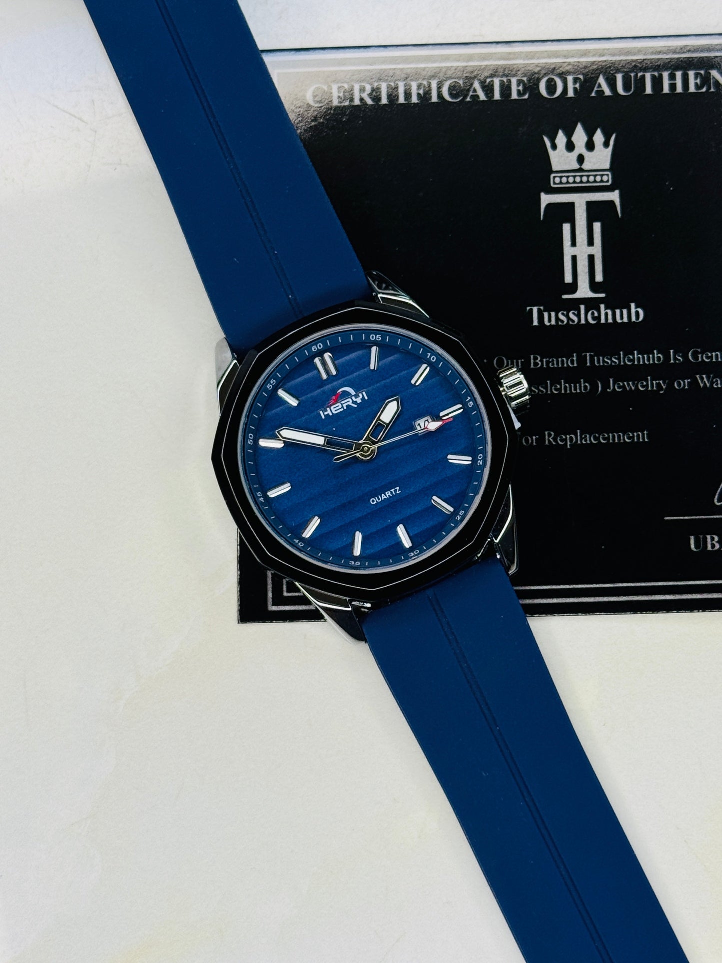 Aqua Blue Universe Octa Magnet Strap Watch