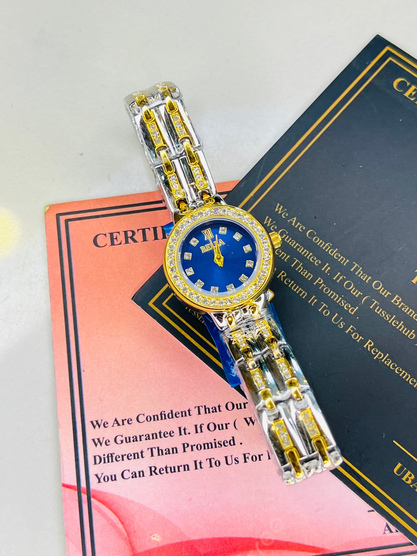 Bella Two Tone Blue Watch For Her