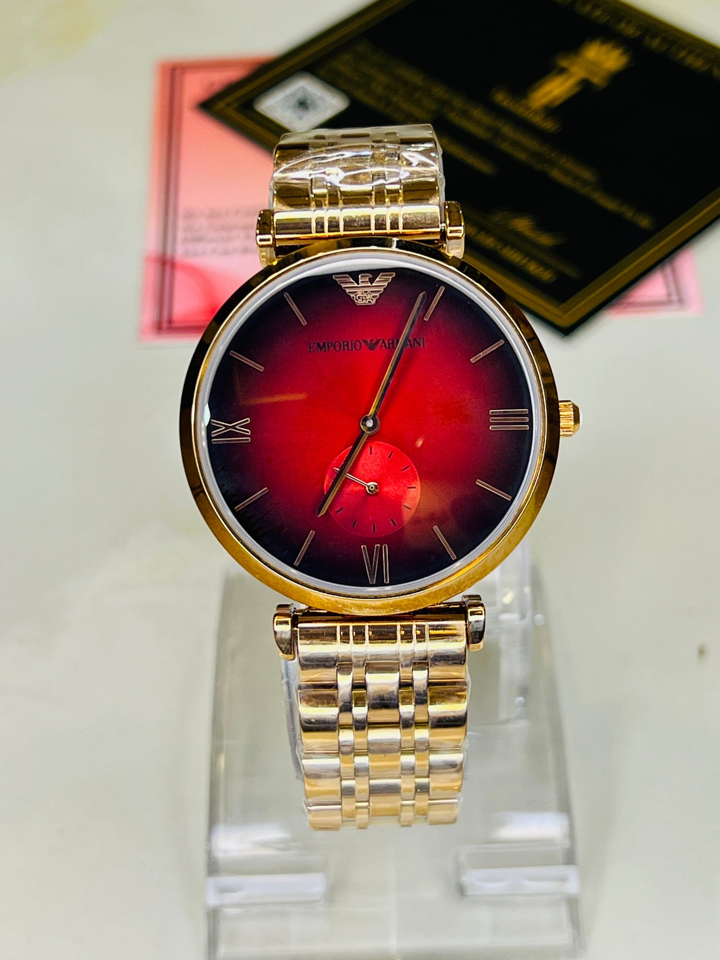 Rose Gold Blood Emporio Down Second Watch