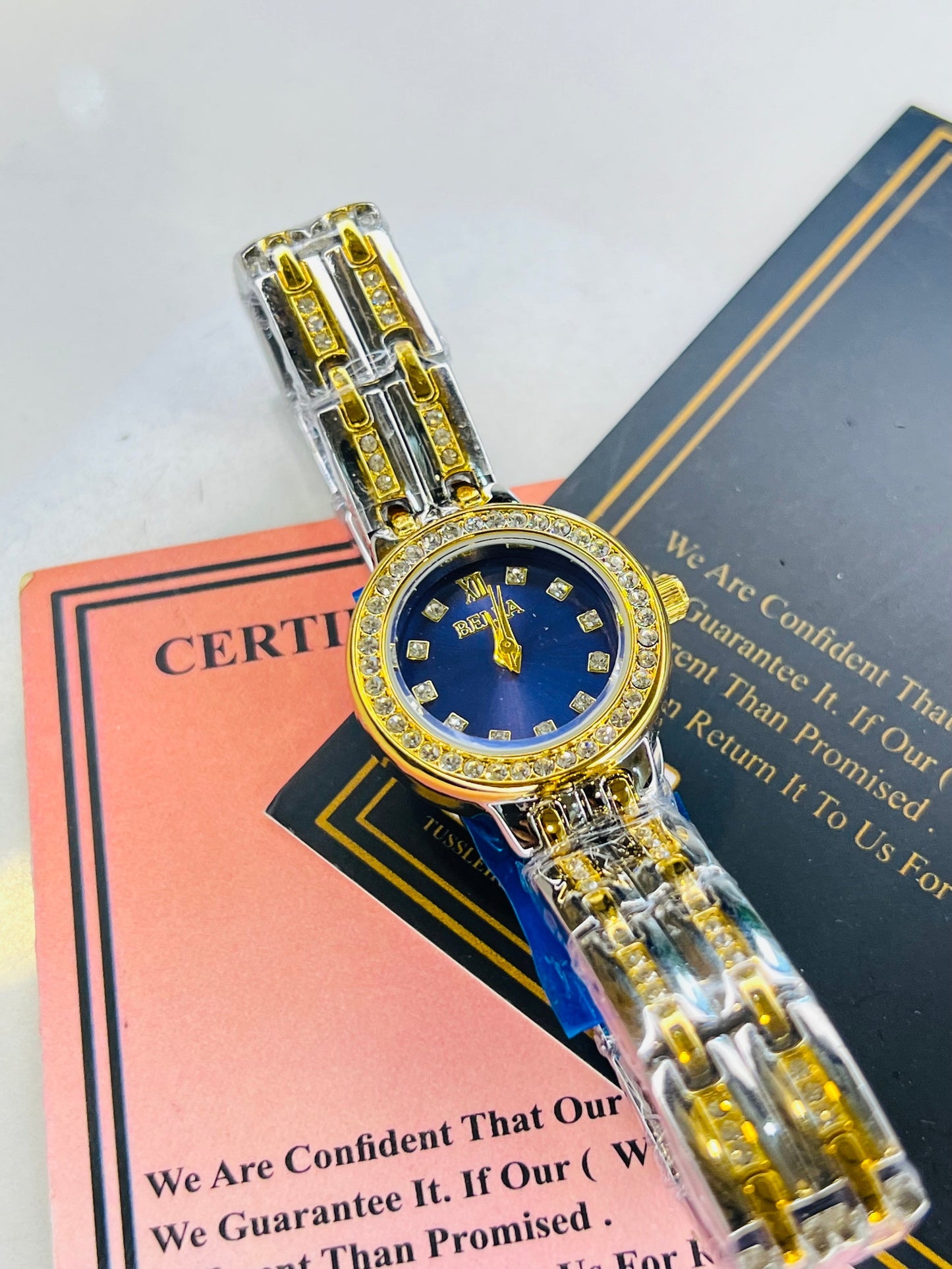 Bella Two Tone Blue Watch For Her