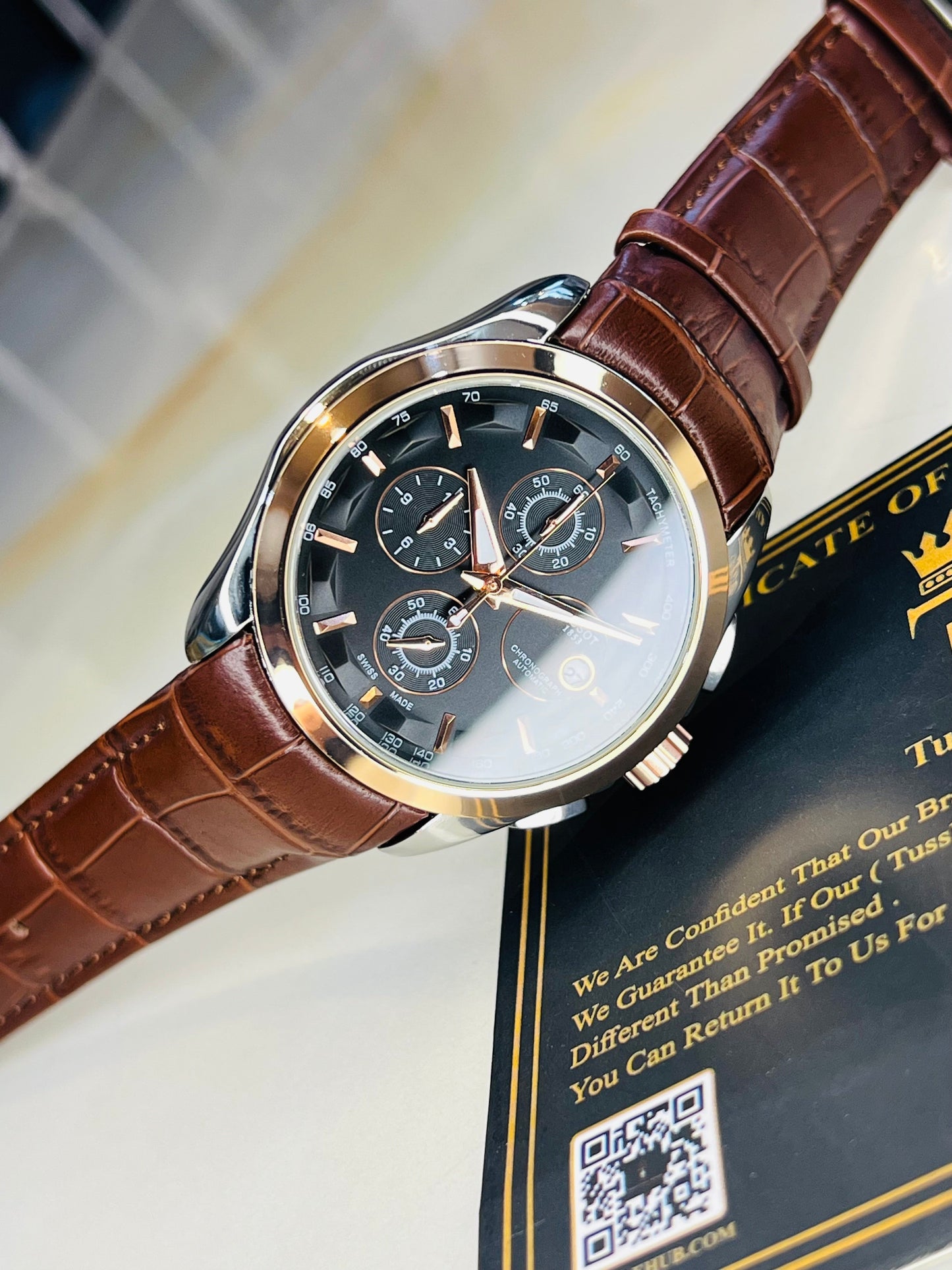 Two Tone Brown Black Tissot 1853 Special Edition Chronograph Watch