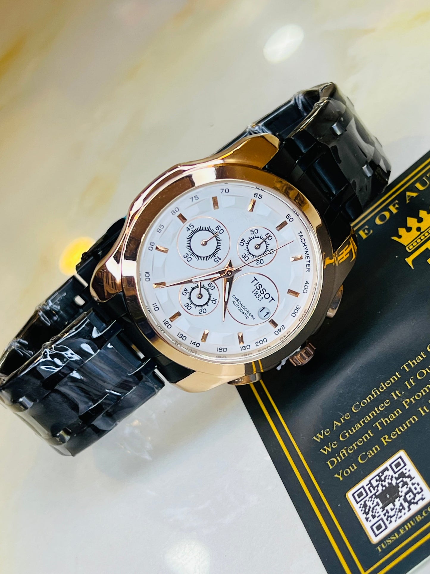 Black Copper 1853 Chain Strap Chronograph Watch