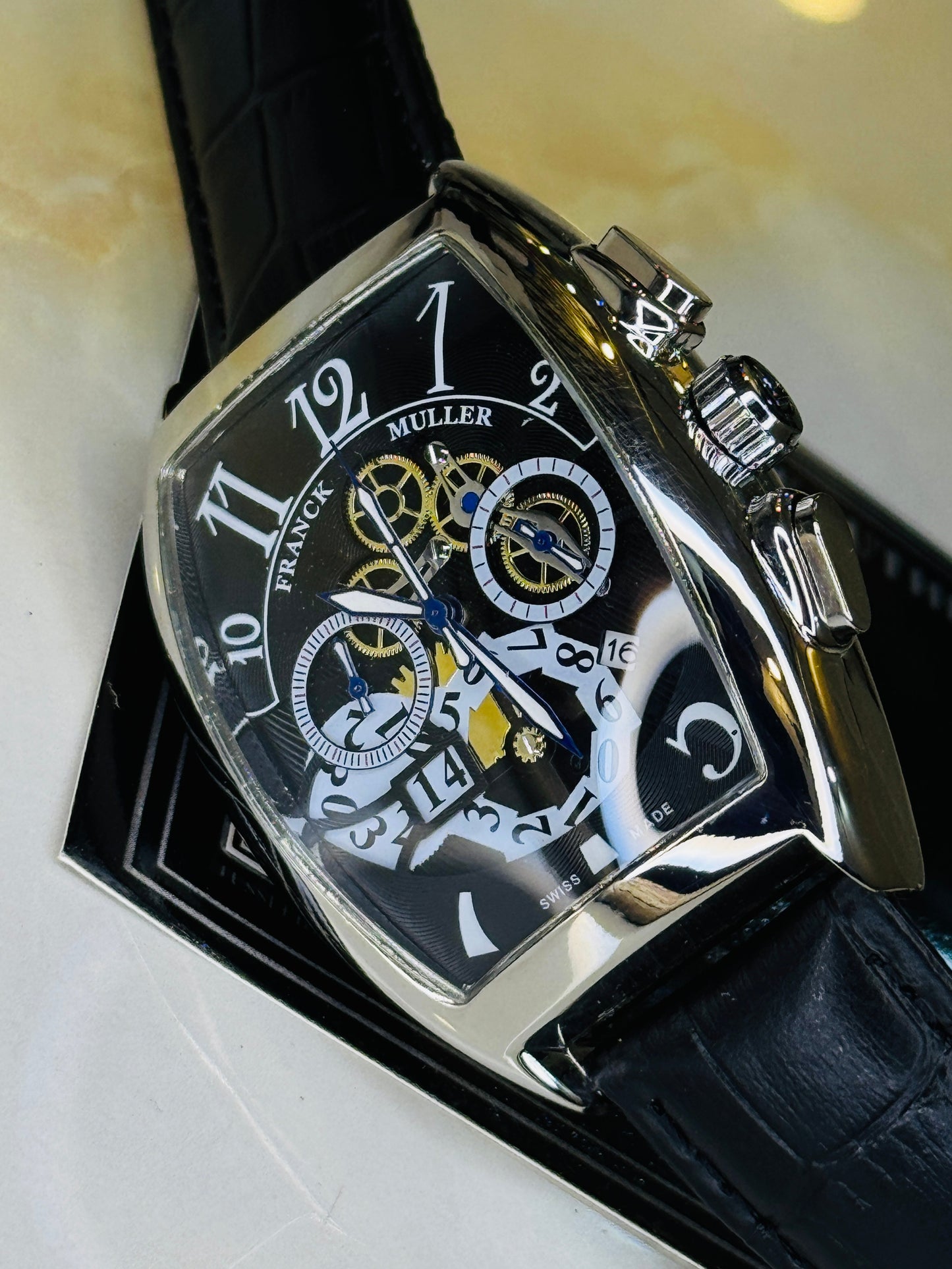 Frank Muller Black Silver Black Chronograph Dial Watch