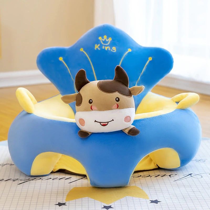 Learn to Sit with Back Support Baby Character Floor Seat with Side Handles