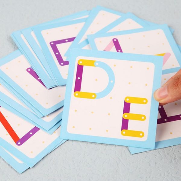 Nail Board Jigsaw Wooden Column Puzzle Blocks