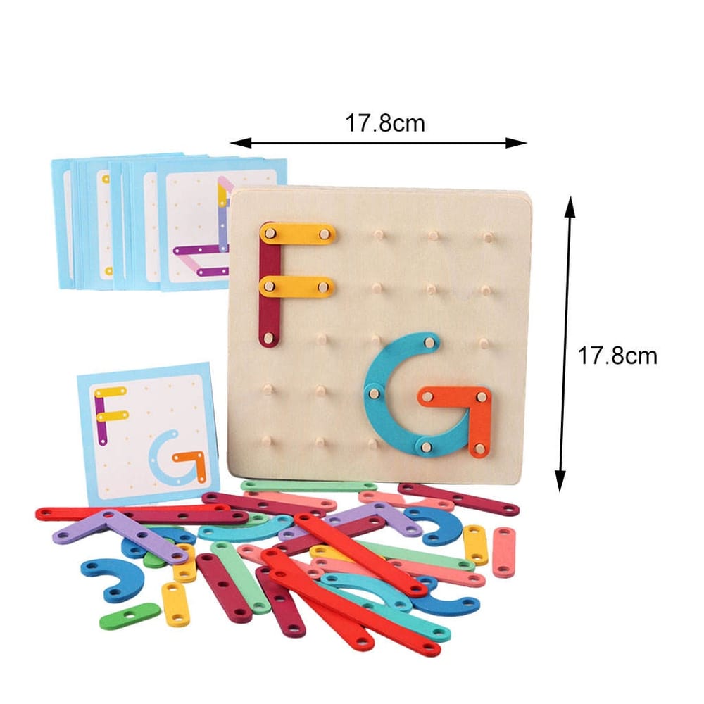 Nail Board Jigsaw Wooden Column Puzzle Blocks