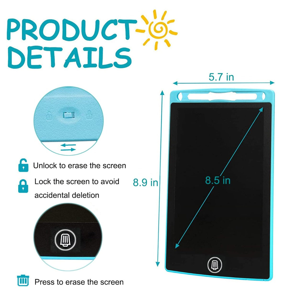Multi Colors – LCD Writing Tablet 8.5 Inches