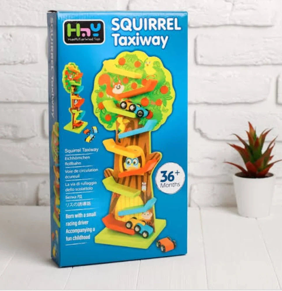 Squirrel Taxiway Wooden Race Track