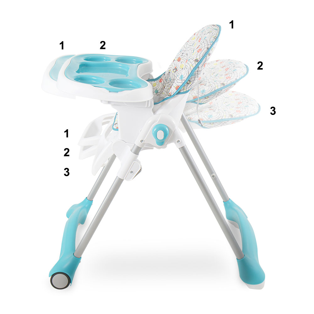 Tinnies Baby Adjustable High Chair - Blue Planet - T029