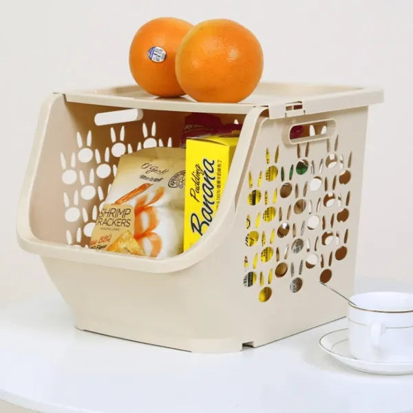 Plastic  3 Three-tier Kitchen Rack With Storage Box