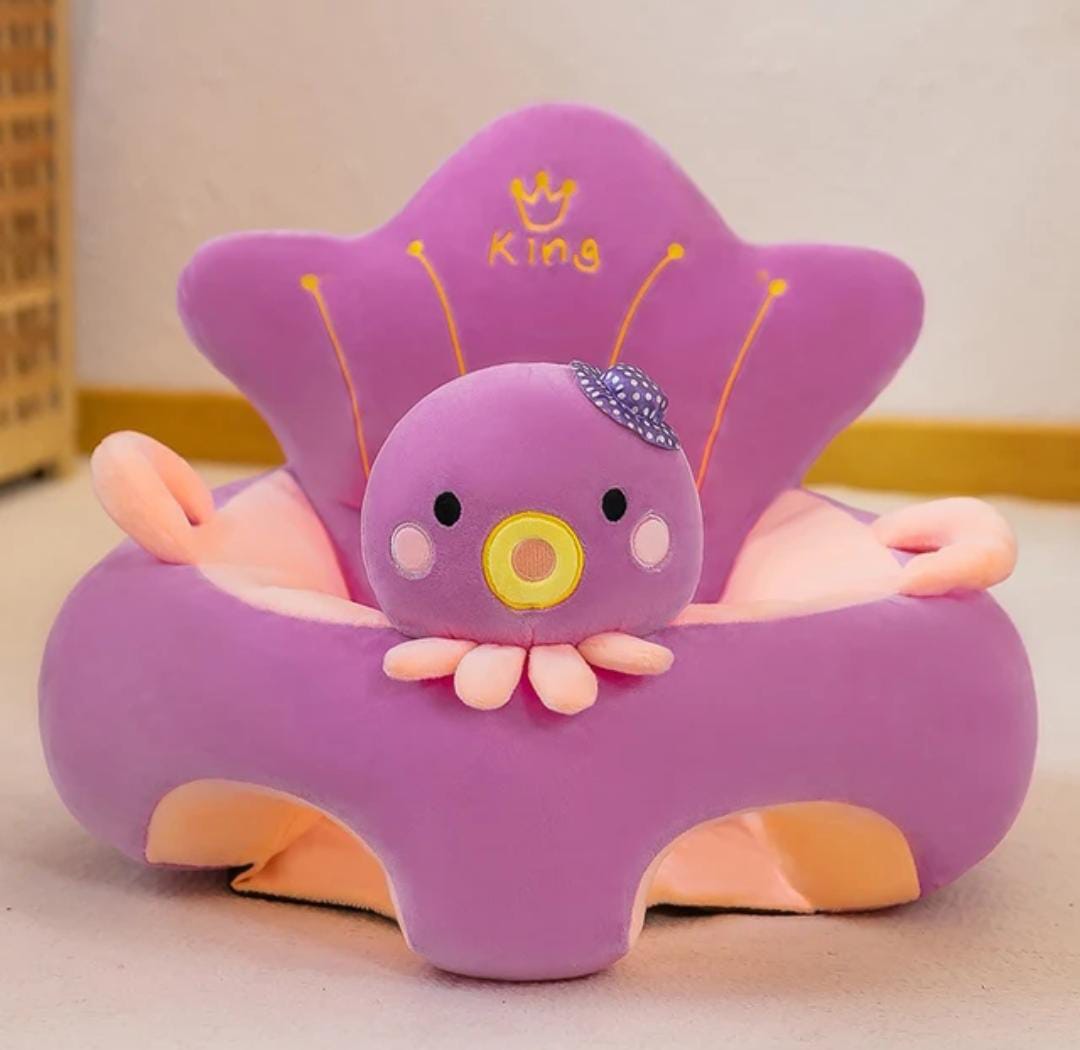 Learn to Sit with Back Support Baby Character Floor Seat with Side Handles