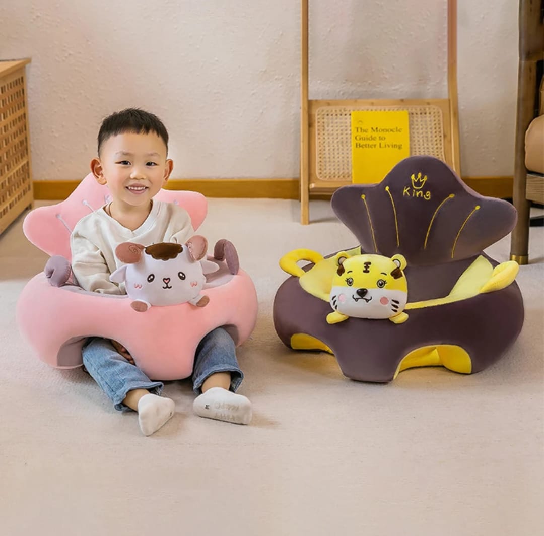 Learn to Sit with Back Support Baby Character Floor Seat with Side Handles