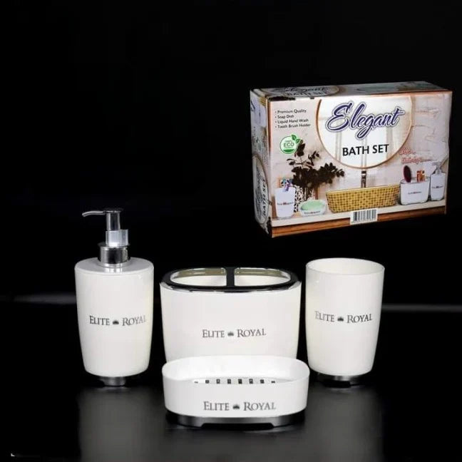 Pack Of 4 - Elegant Bath Accessories Set