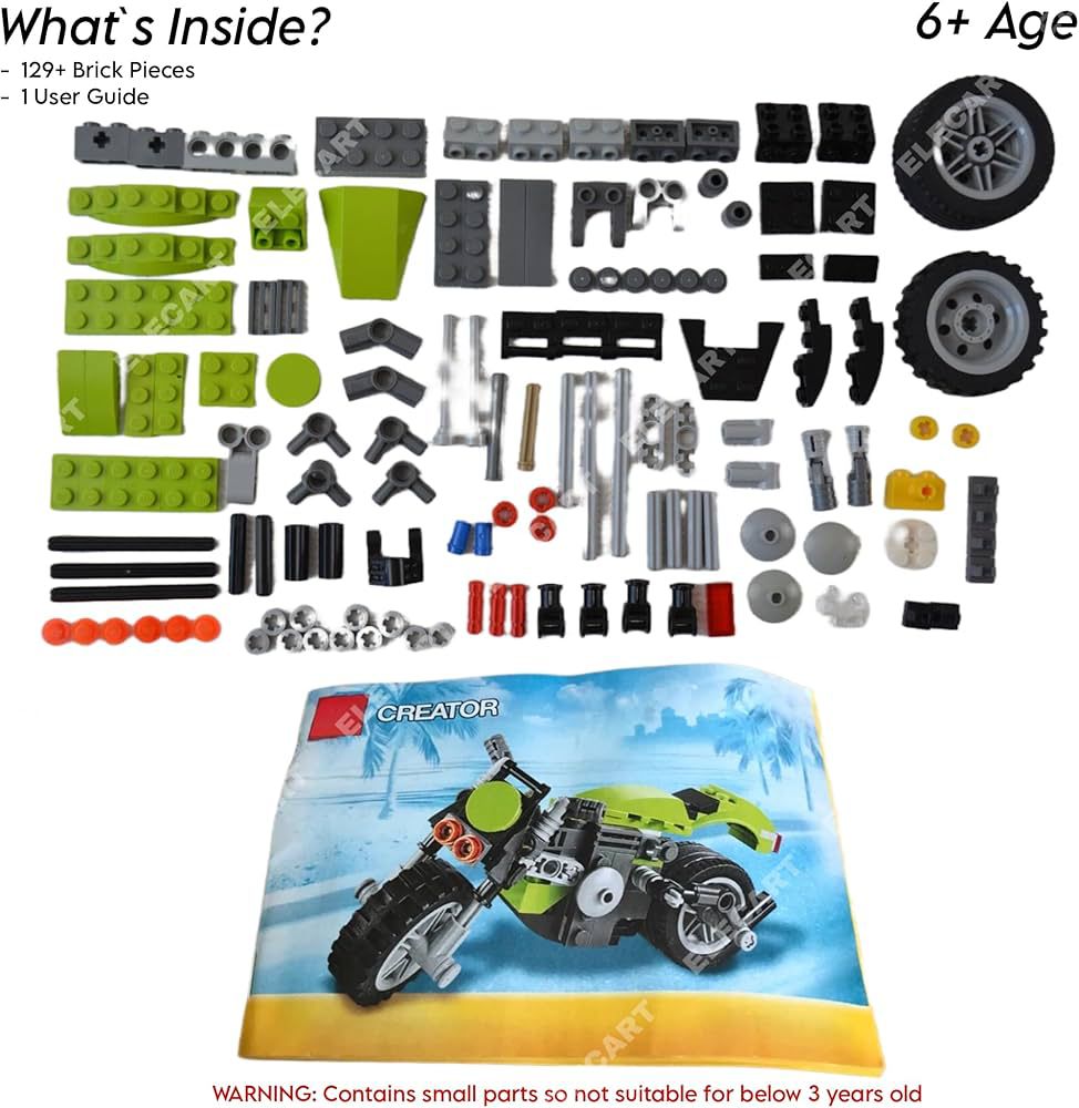 3 in 1 Architect Series Super Bike Building Block Toy Set - Educational DIY Toys for Kids