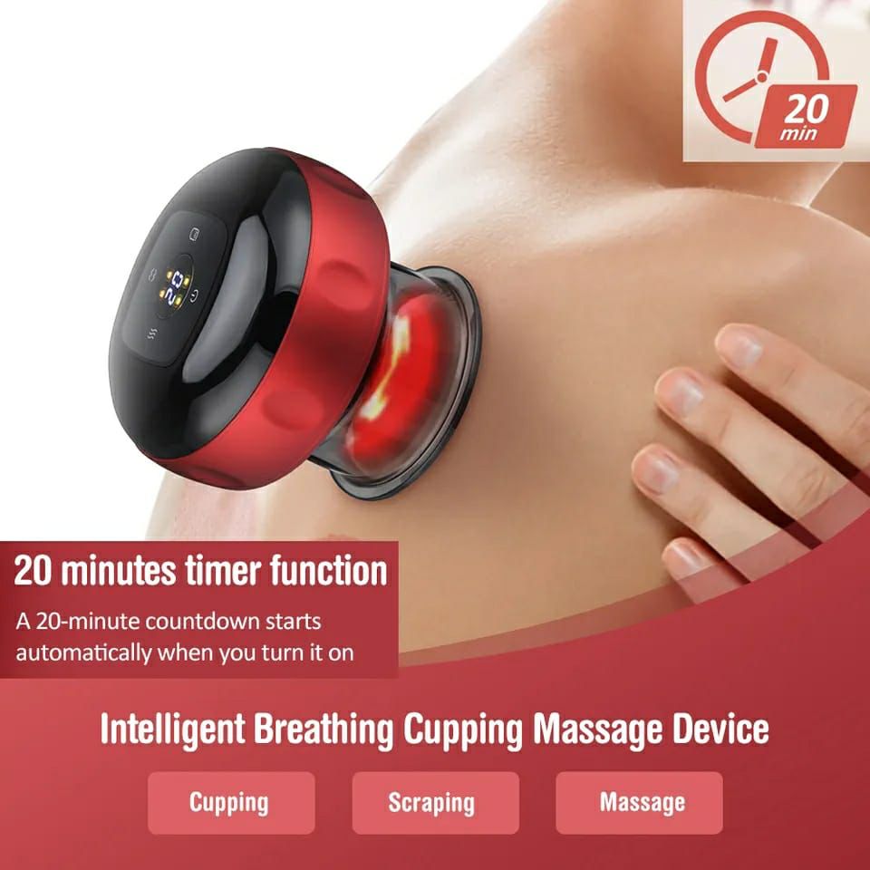 Rechargeable Vacuum Cupping Massage Anti Cellulite Magnet Therapy Wireless Guasha Scraping Fat Burner Slimming Body Scraping Cupping Hajama