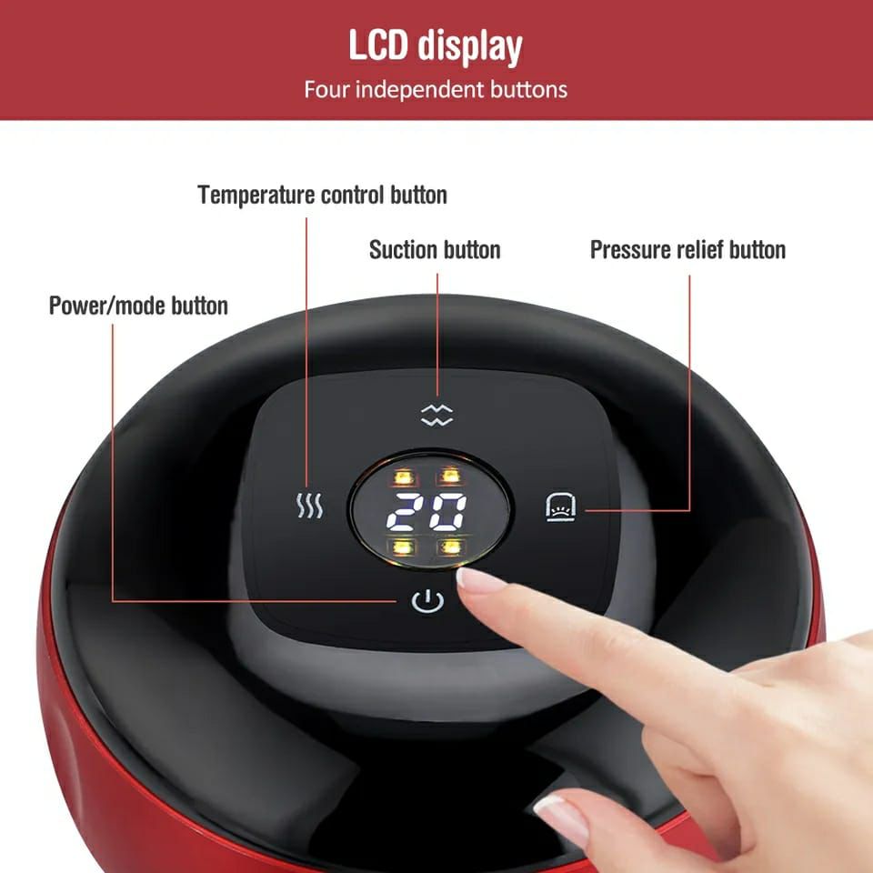 Rechargeable Vacuum Cupping Massage Anti Cellulite Magnet Therapy Wireless Guasha Scraping Fat Burner Slimming Body Scraping Cupping Hajama