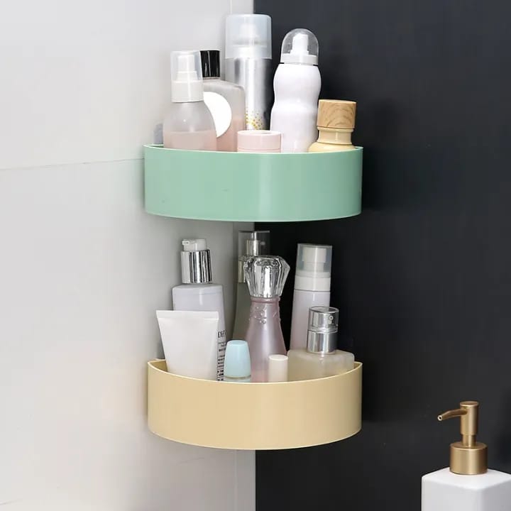 Wall-Mounted Plastic Shelf with Drain