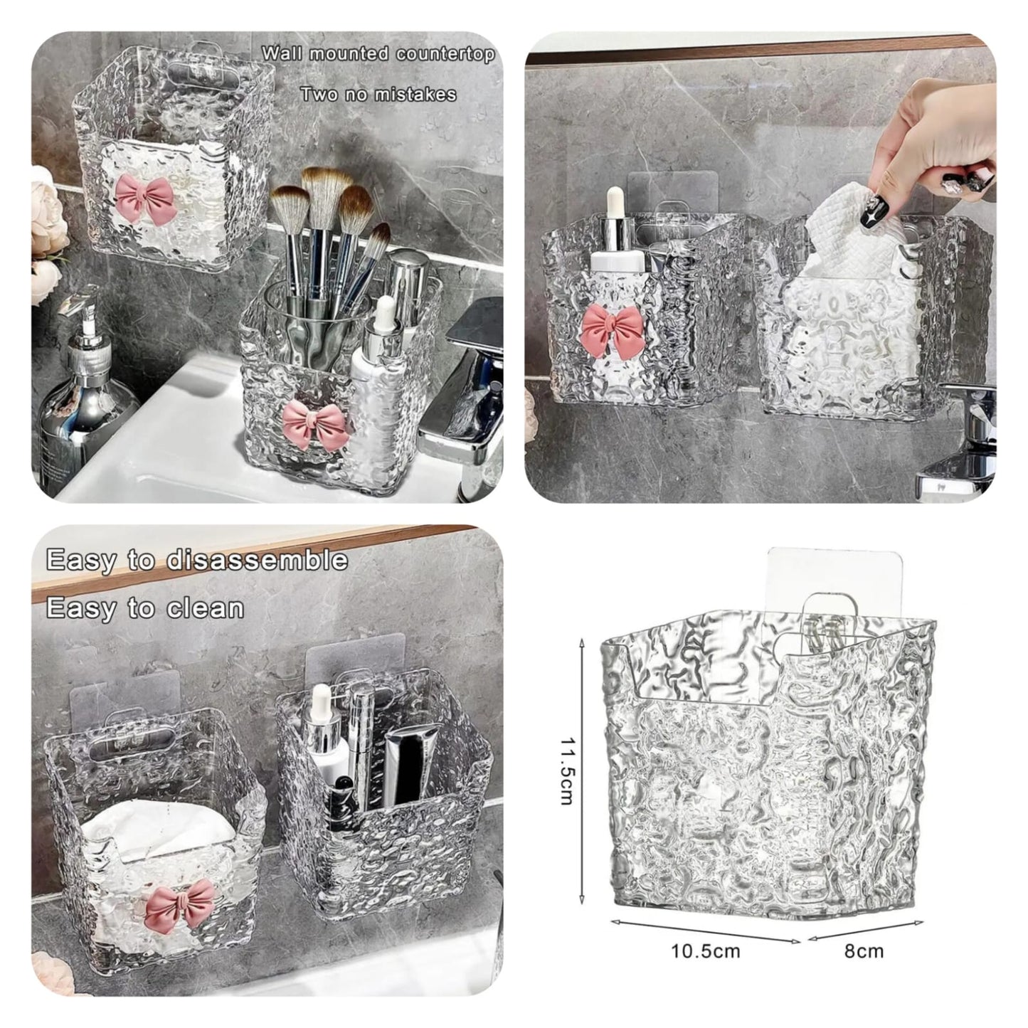 Acrylic Ribbon 🎀 Glam Organizer PACK OF 2