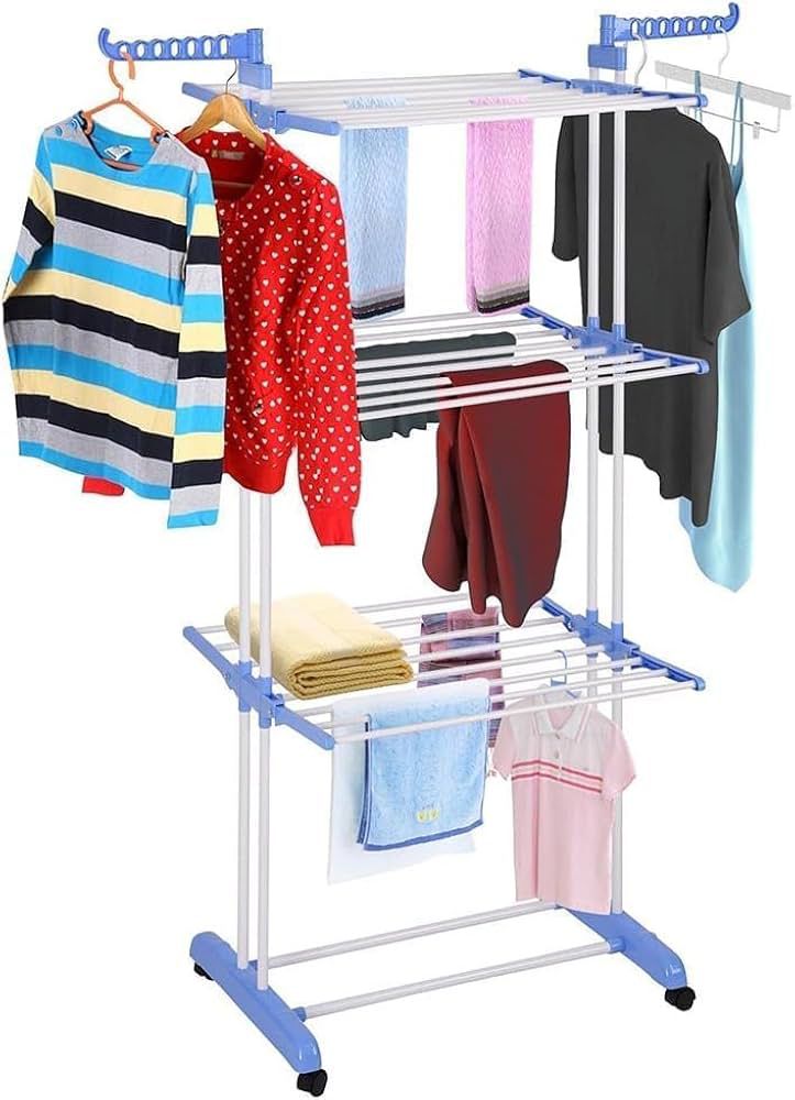 Clothes Drying Rack with Multiple Layers