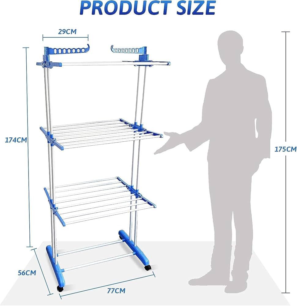Clothes Drying Rack with Multiple Layers