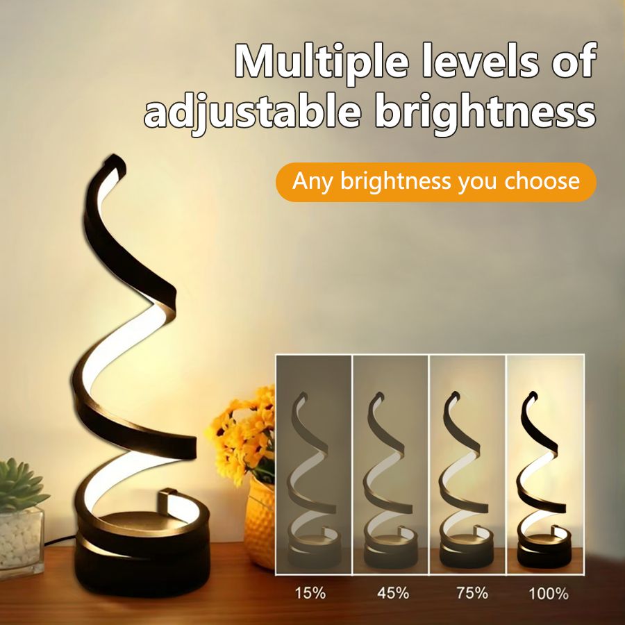 Modern Creative Spiral Desk Light 5V USB LED Table Lamp