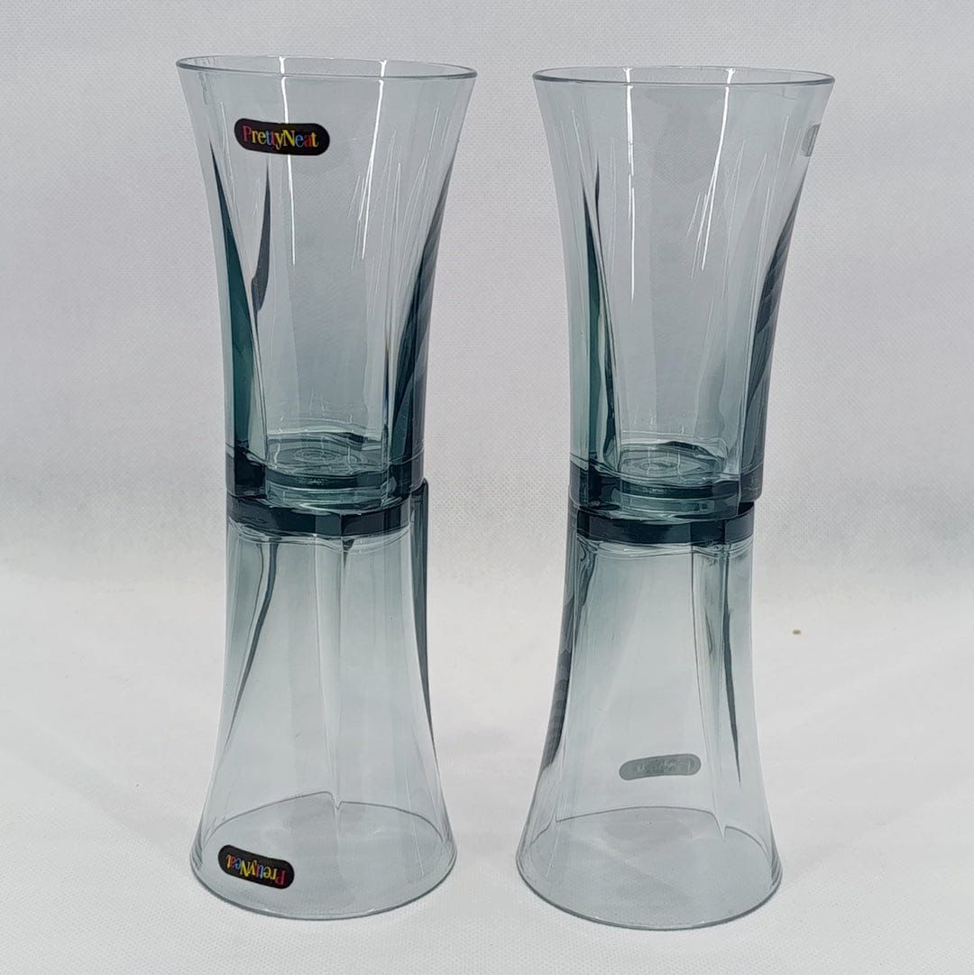 PrettyNeat Flower Crystal Glass Pack of 4