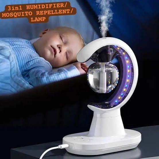 3 In 1 Mosquito Repellent Air Humidifier LED Lamp