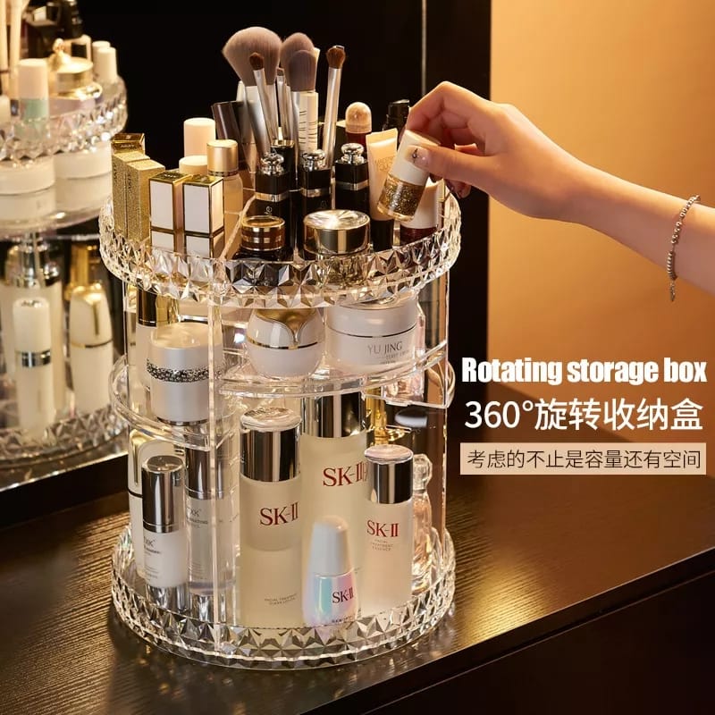 Rotatable Cosmetic Storage Rack
