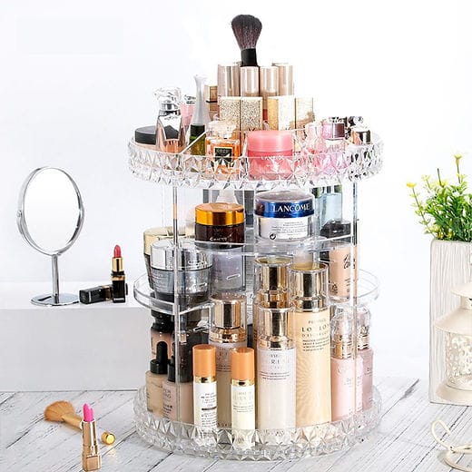 Rotatable Cosmetic Storage Rack