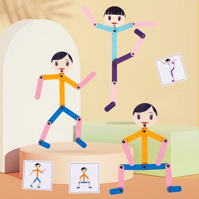 Wooden Flexible Man Puzzle – 48 Patterns