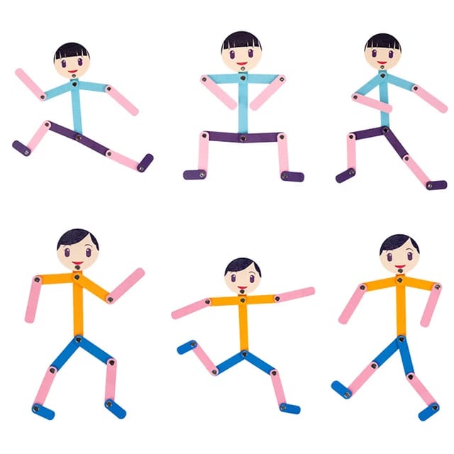 Wooden Flexible Man Puzzle – 48 Patterns