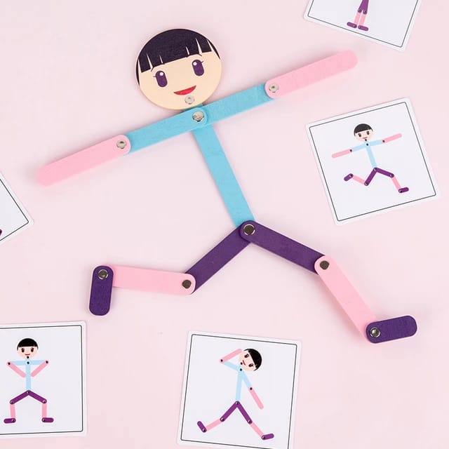 Wooden Flexible Man Puzzle – 48 Patterns