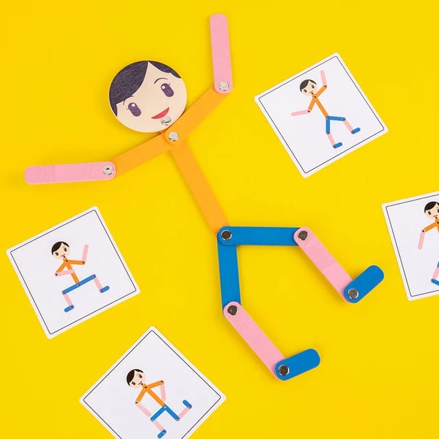 Wooden Flexible Man Puzzle – 48 Patterns