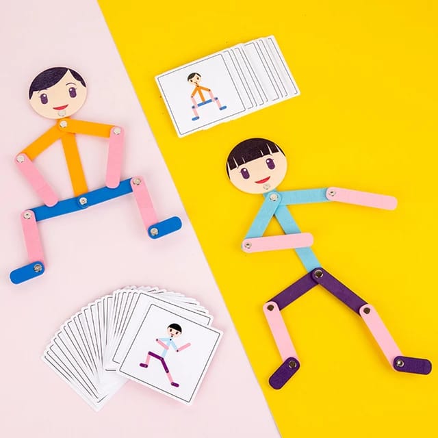 Wooden Flexible Man Puzzle – 48 Patterns