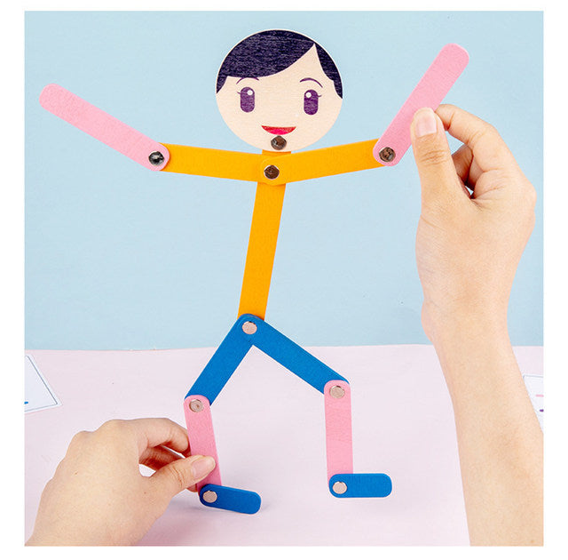 Wooden Flexible Man Puzzle – 48 Patterns