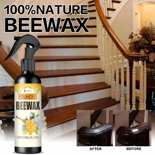 Bee wax furniture polish in easy spray bottle