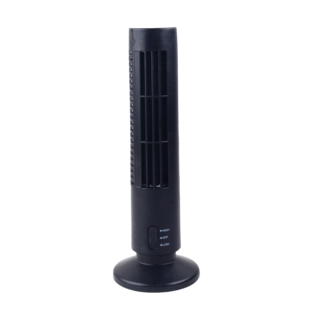 USB Vertical Mini Bladeless Tower Fan 2-Speed Desktop Cooler Air Conditioner