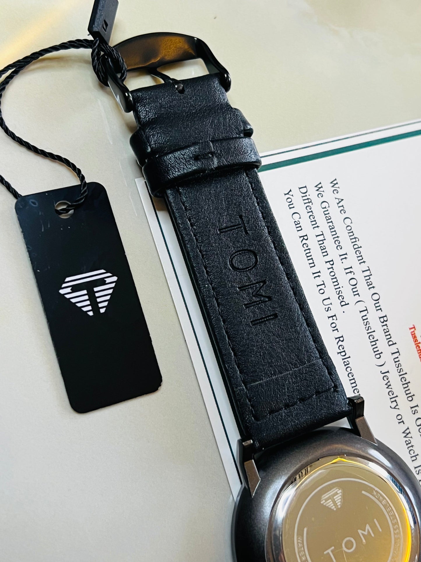Tomi Down Second Black Dial Watch