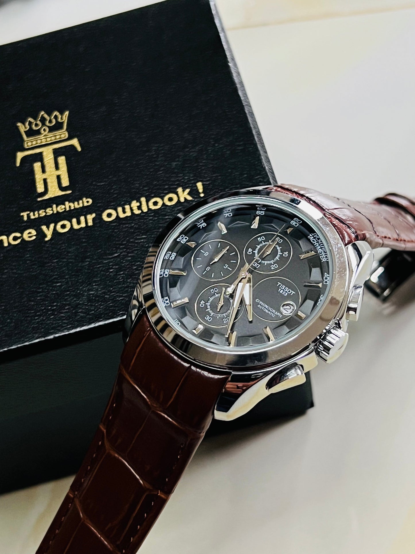 Brown Black Tissot 1853 Special Edition Chronograph Watch