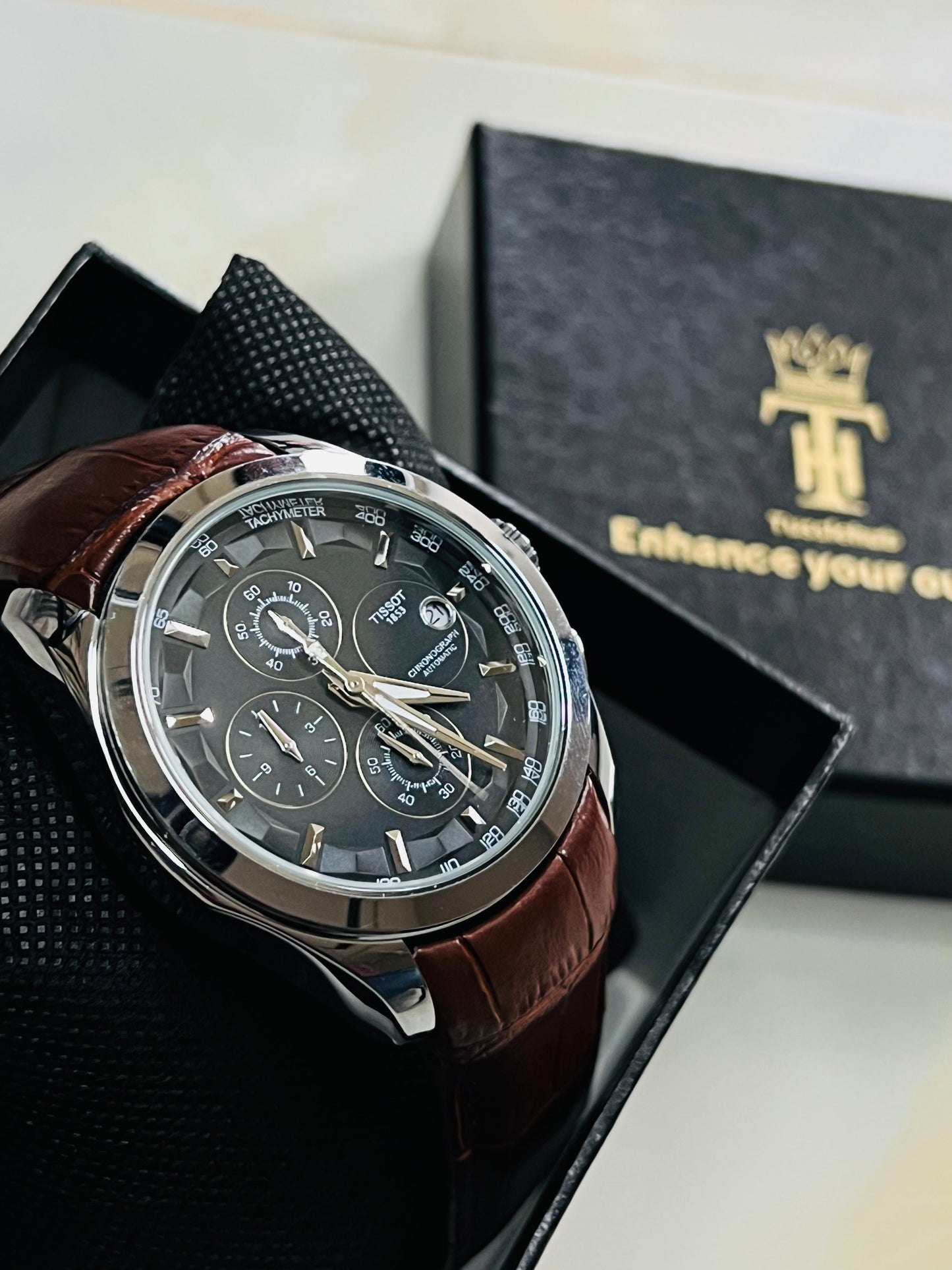 Brown Black Tissot 1853 Special Edition Chronograph Watch