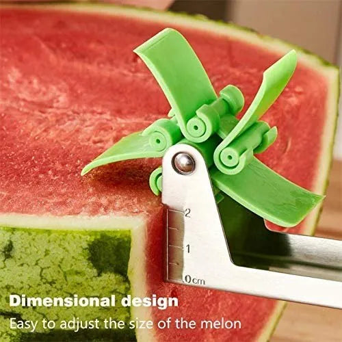 Multi Color Stainless Steel Watermelon Cutter Fruit Green Slicer,