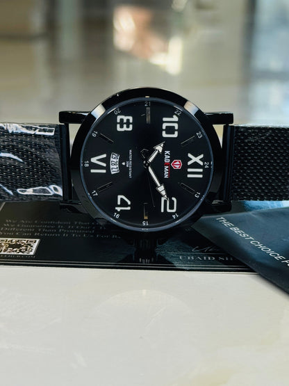 Kademan Black Mesh Premium Watch